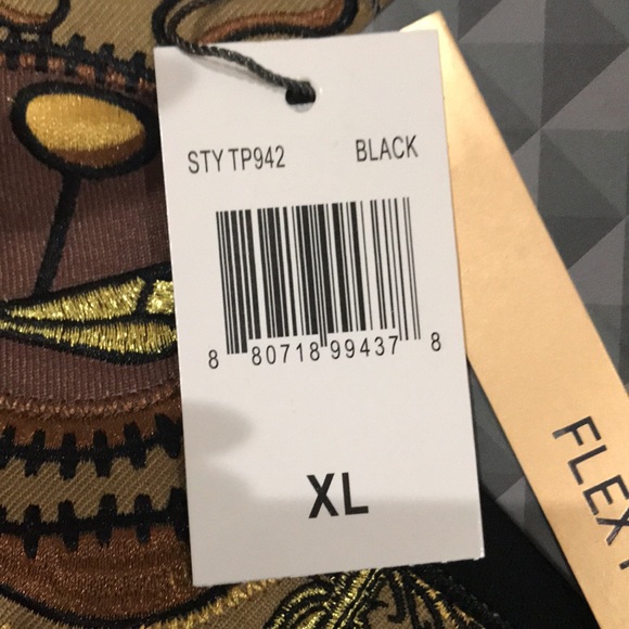 Bleecker & Mercer Mens XL Black Short Sleeve Embroidered Teddy Bear - Picture 4 of 4